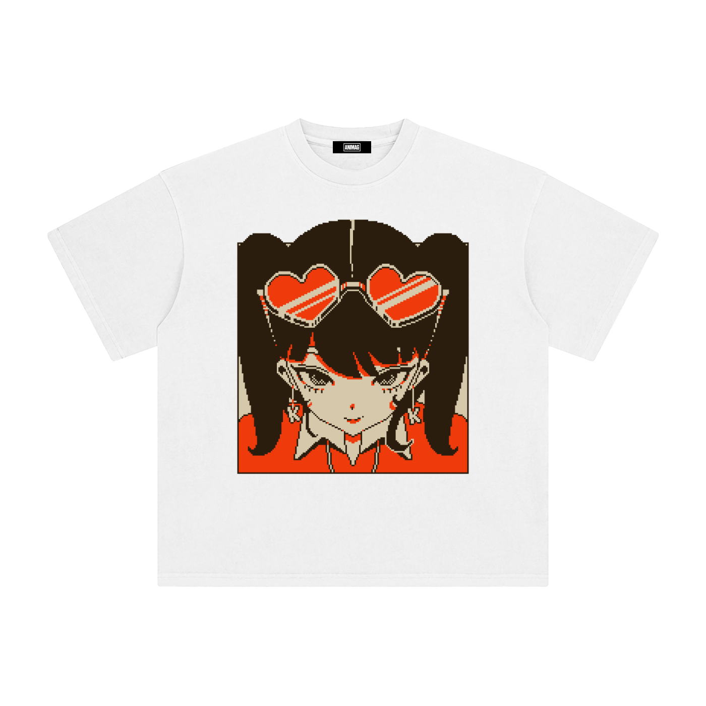 ANIMAG x MAKURA Lover Girl oversized anime streetwear tee, third view